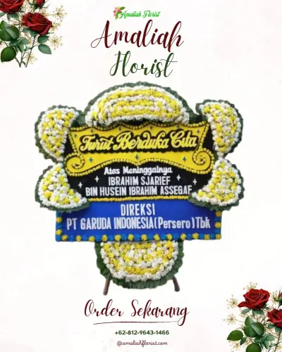 Papan Bunga Duka di Rajabasa Raya